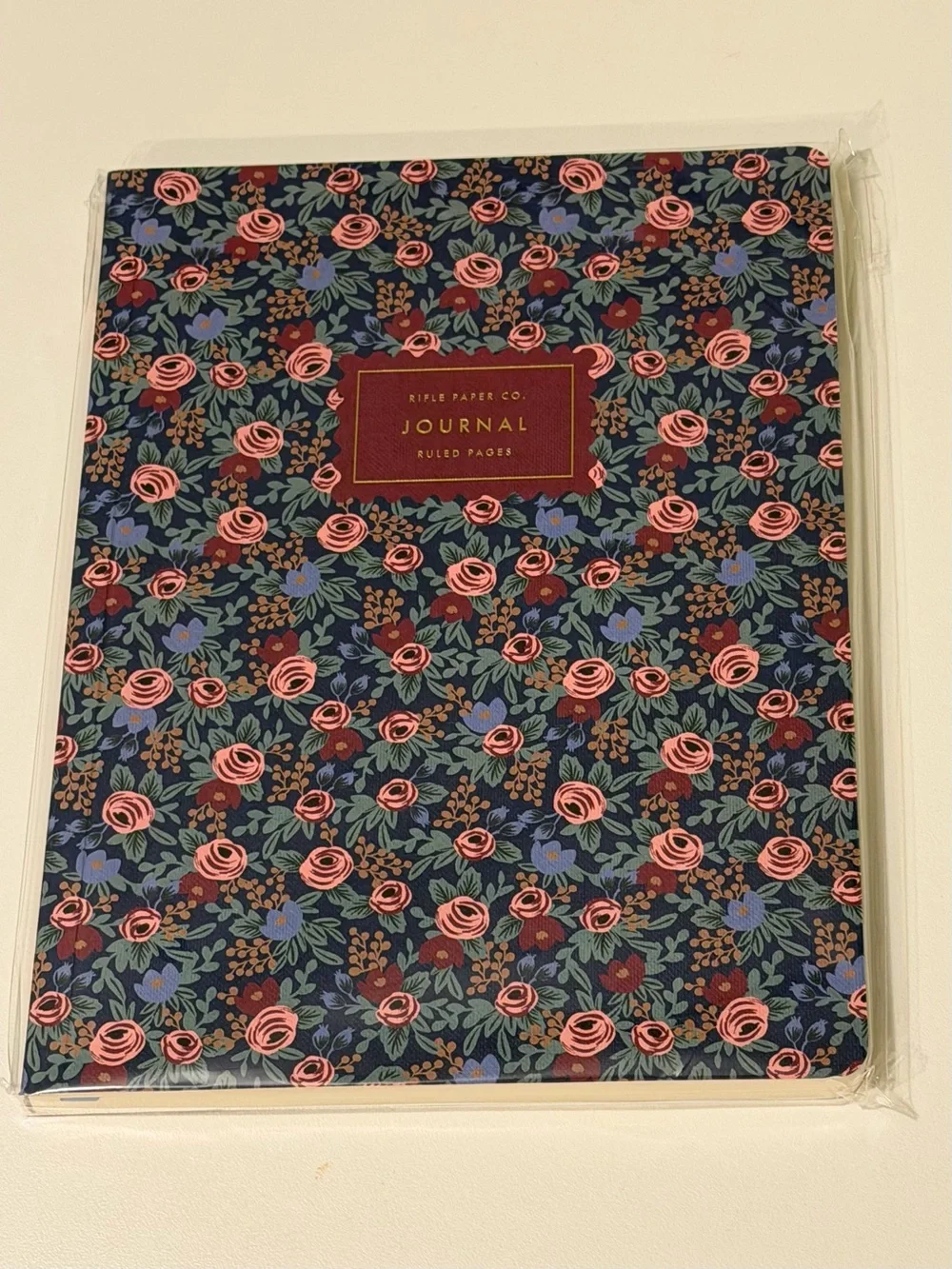 NWT Rifle Paper Co. Rosa Floral Hardcover Journal 150 Ruled Pgs w/ Gold Foil